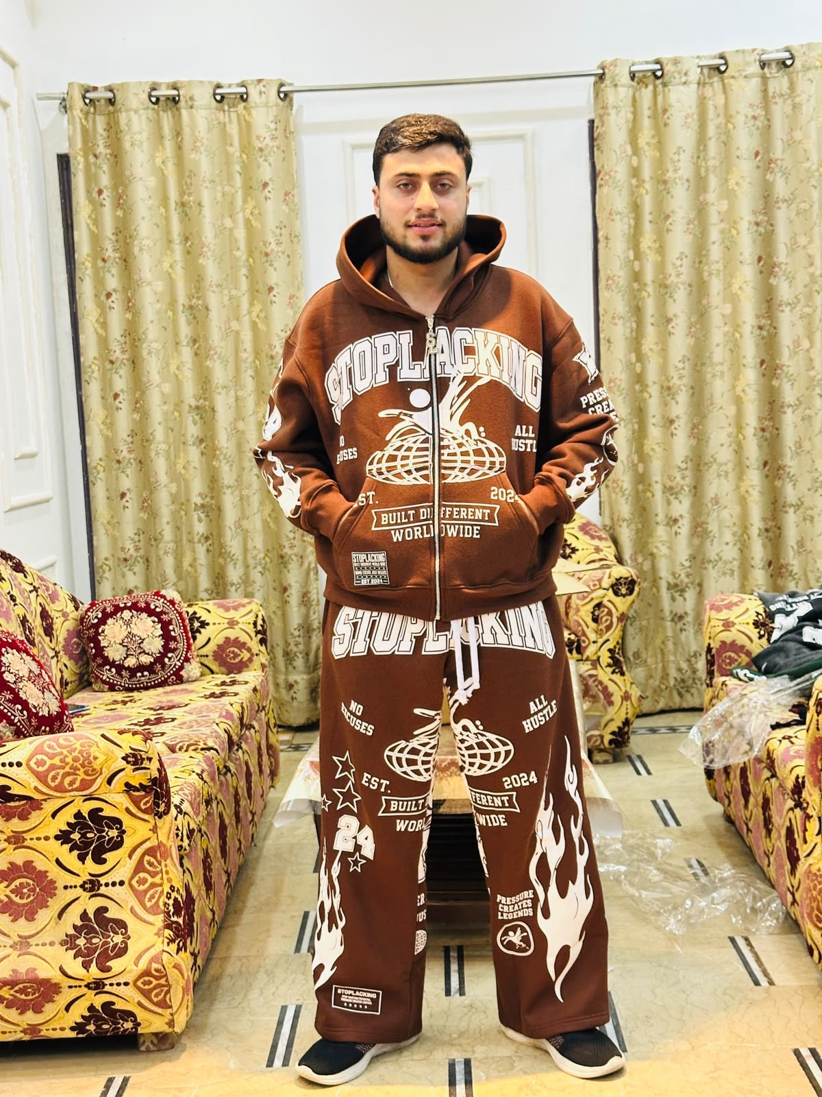 Cocoa Brown Zip-Up