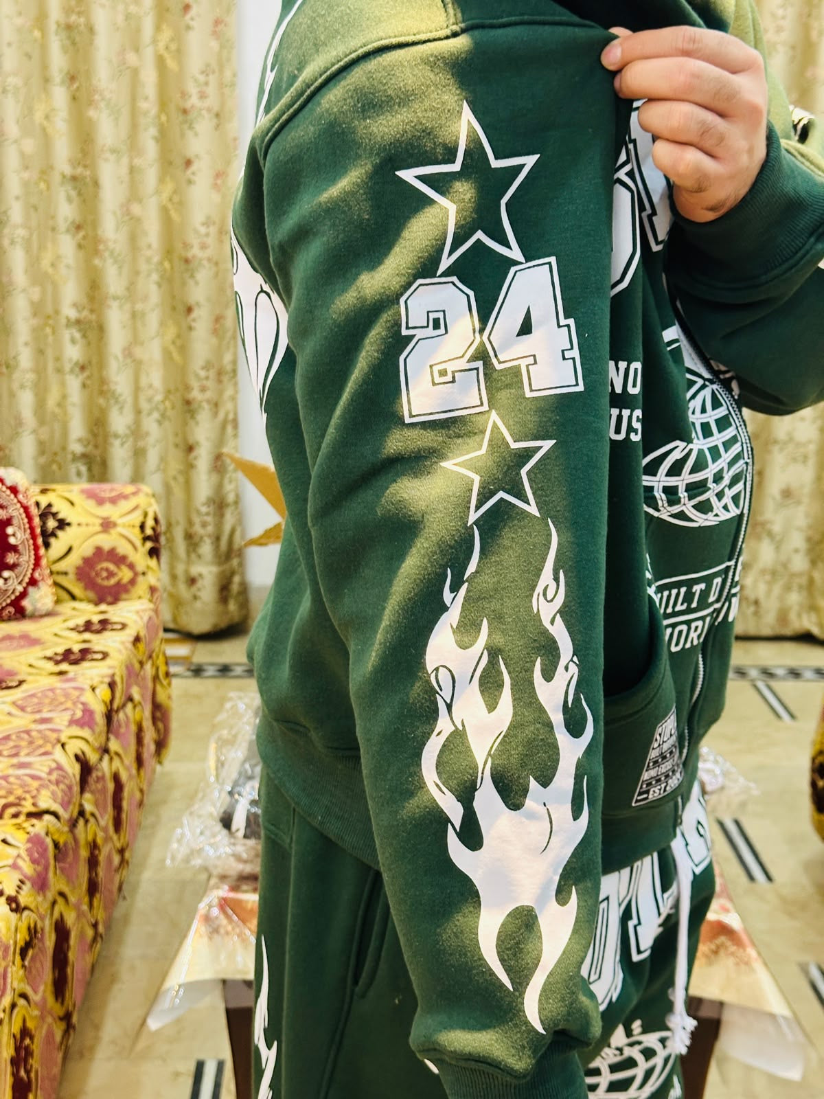 Forest Green Zip-Up