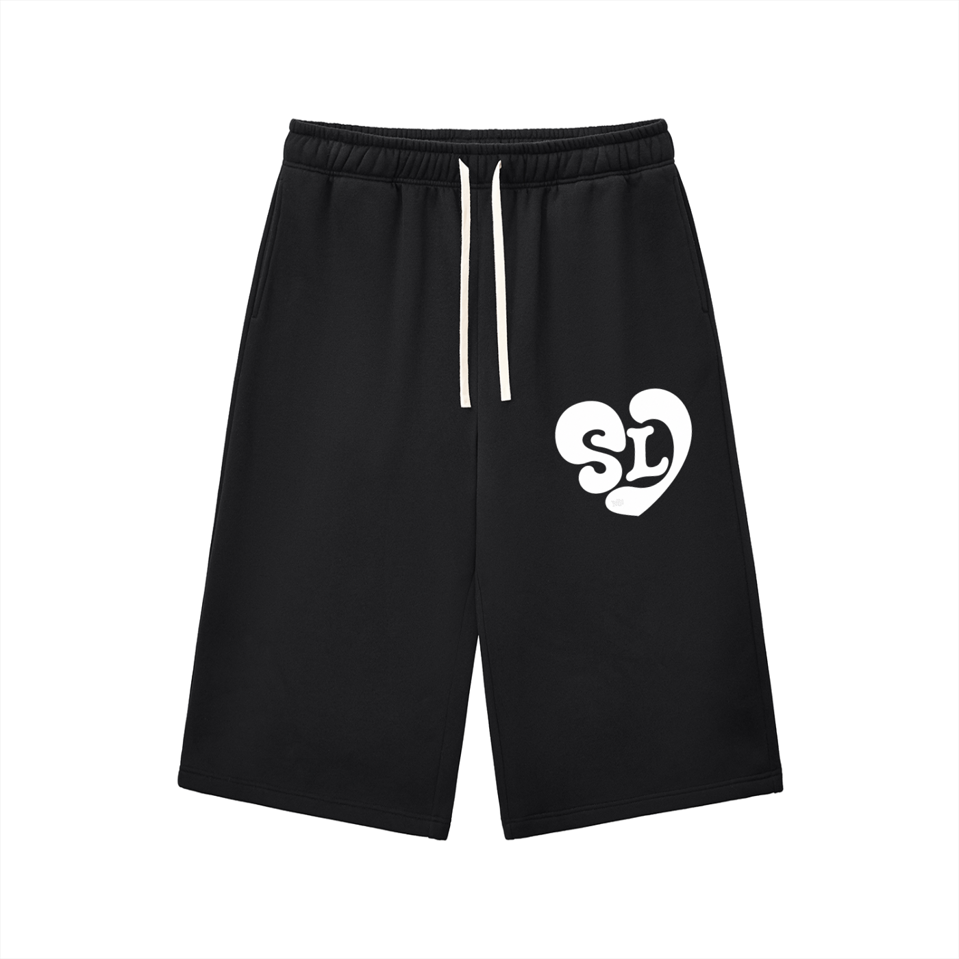 Relaxed Drawstring Three-quarter Sweatpants