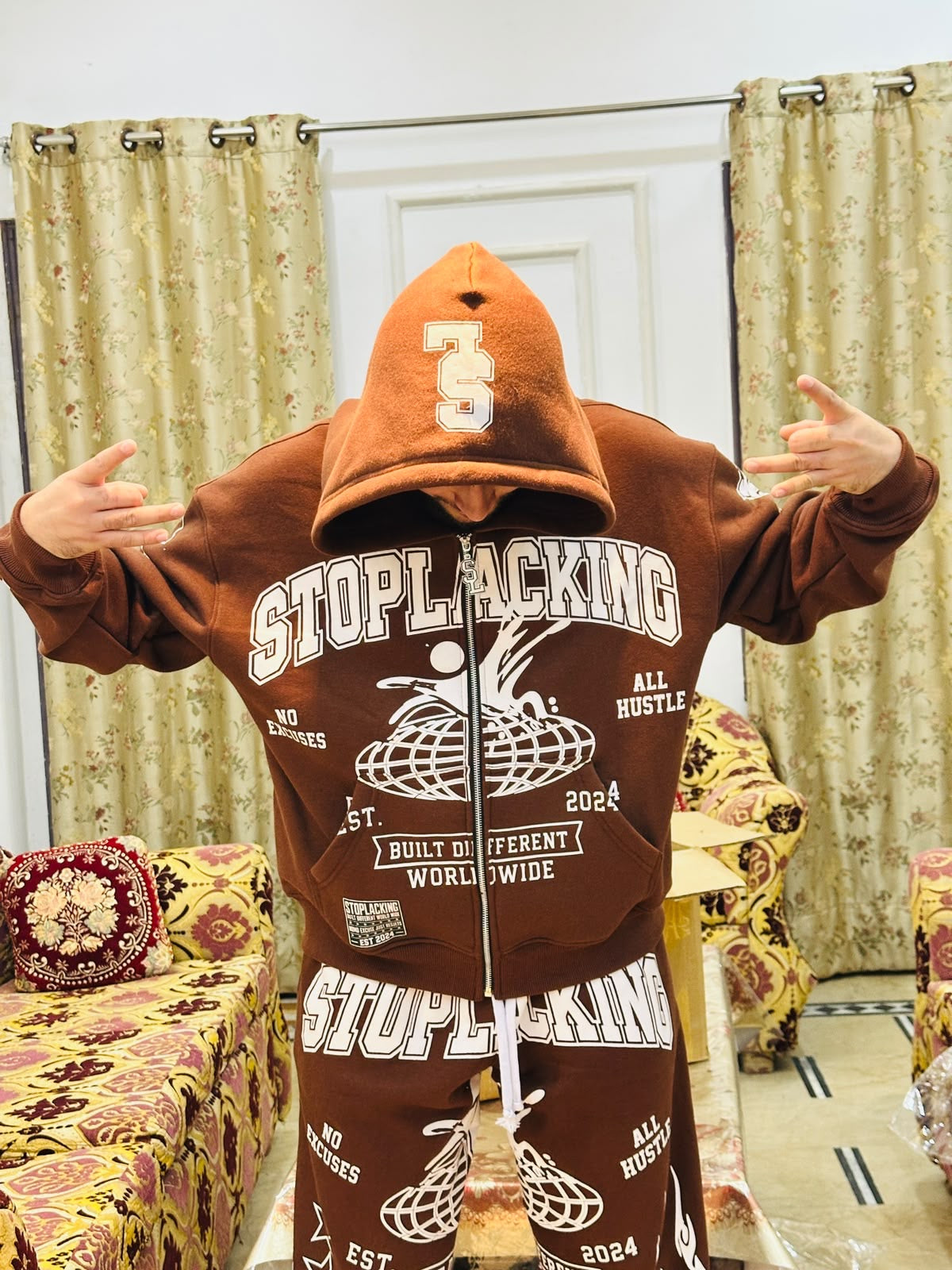 Cocoa Brown Zip-Up