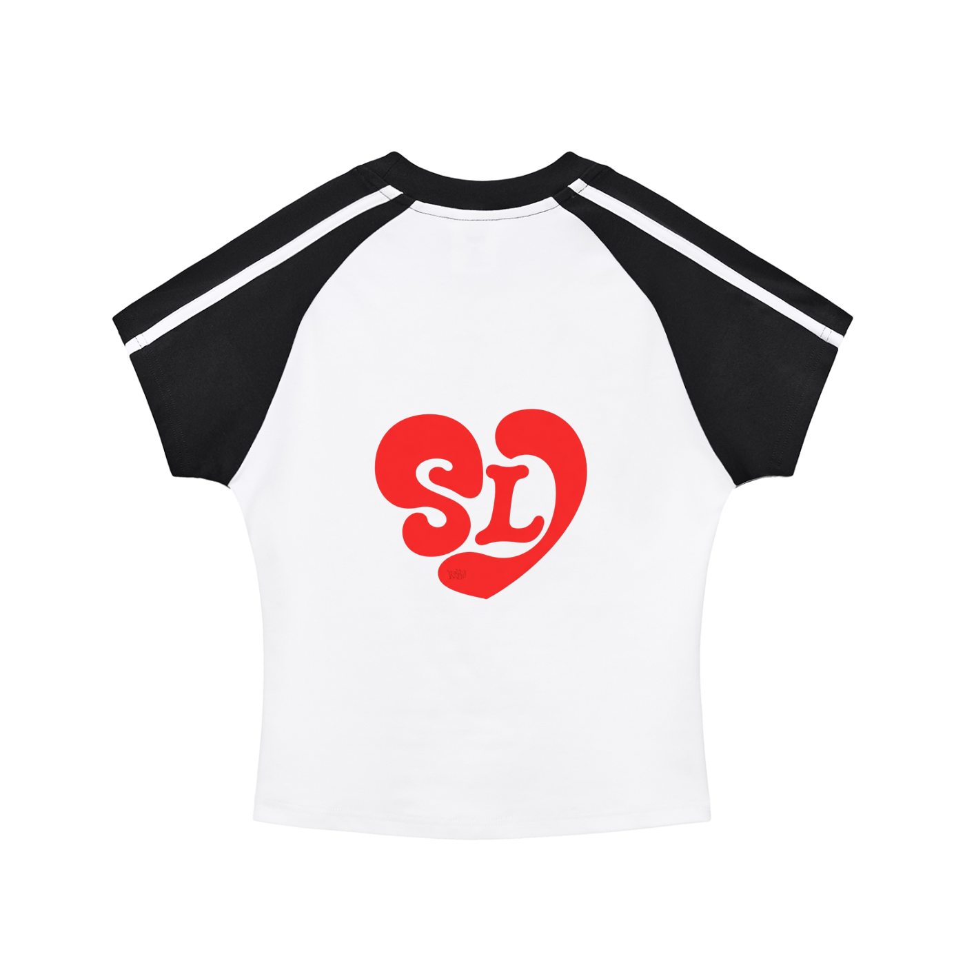 Contrast Stripes Bodycon Raglan  Sleeve T-Shirt