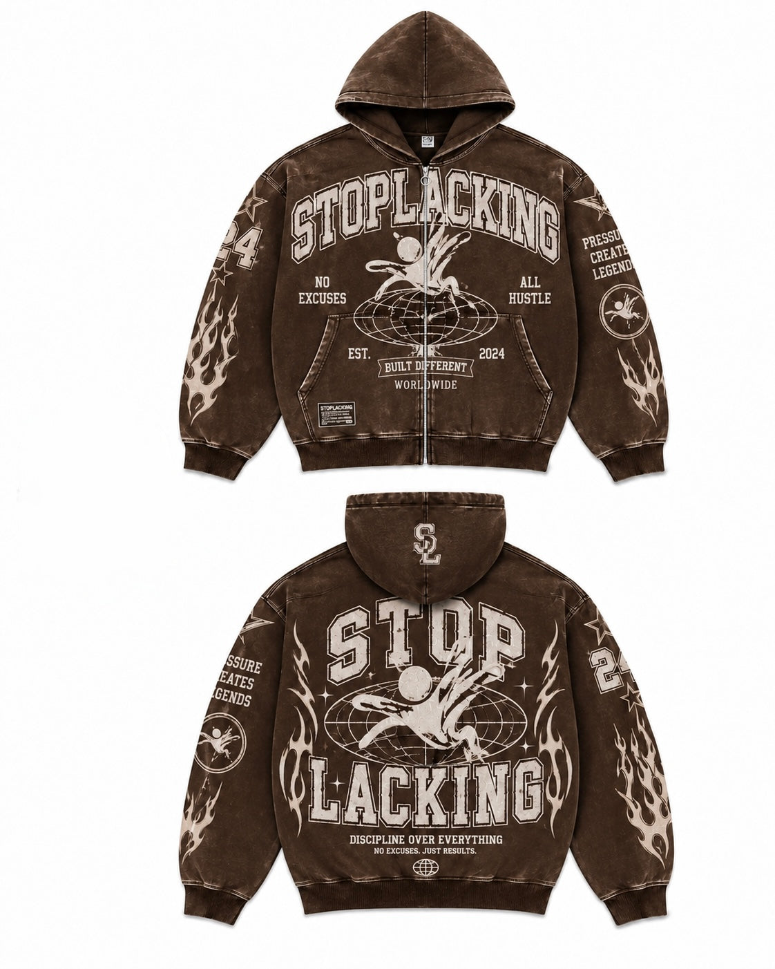 Cocoa Brown Zip-Up