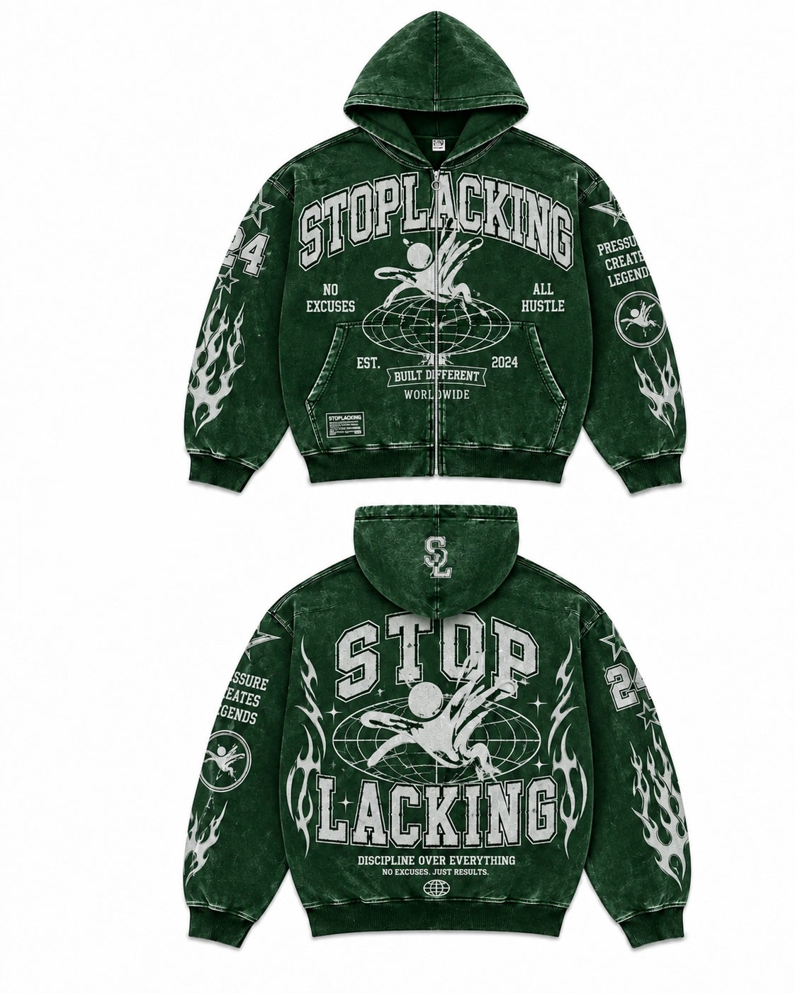 Forest Green Zip-Up