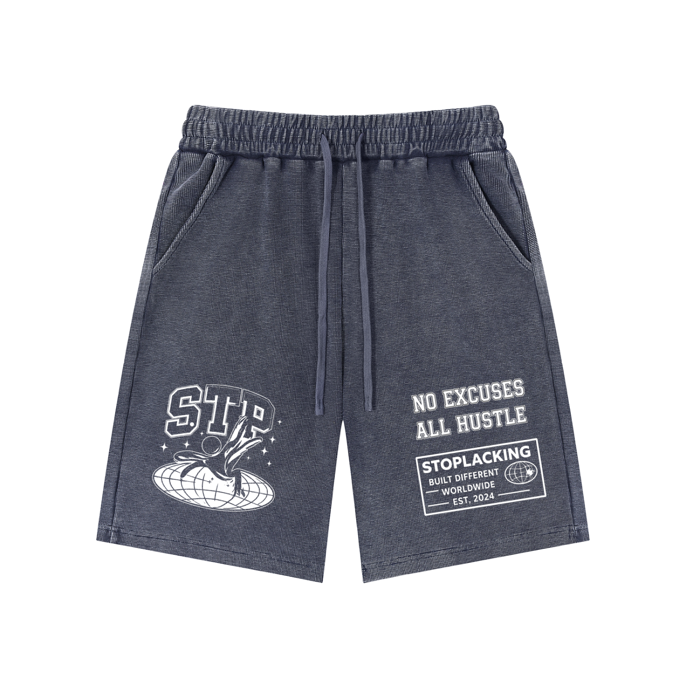 Mineral Wash Waffle Knit Shorts