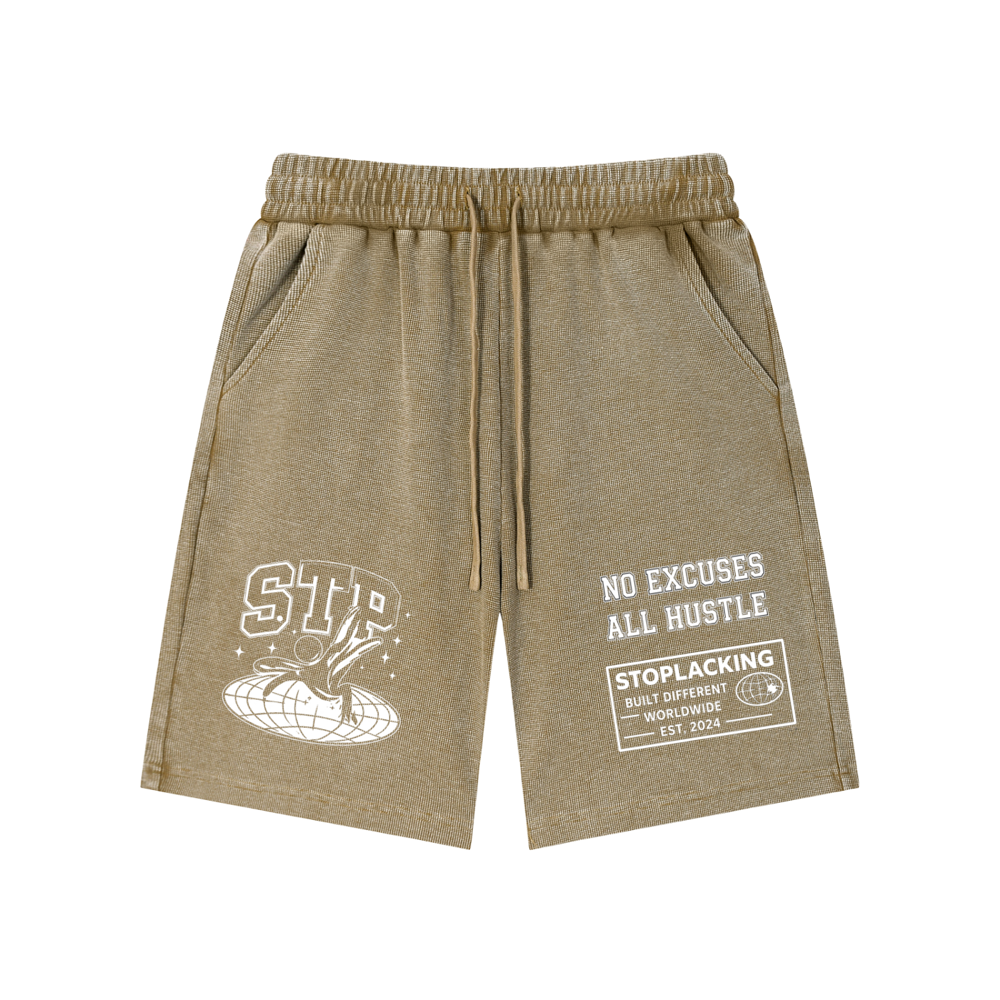 Mineral Wash Waffle Knit Shorts